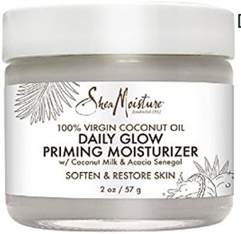 SHEAMOISTURE 100% Virgin Coconut Oil Daily Hydration Glow Priming Moisturizer 2 oz, pack of 1