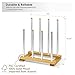 INNOKA 4 Pairs Boot Rack Organizer, Standing Wooden & Aluminum Storage Holder Hanger For Riding Boots, Rain Boots, Shoes - Easy to Assemble, Space-Saving, Keep Boots In Shape