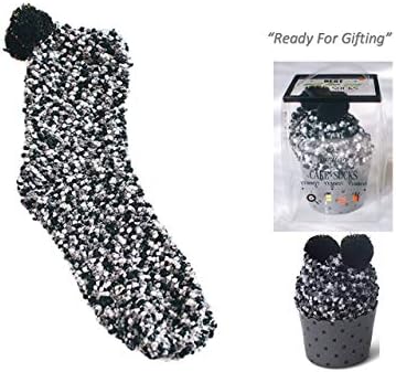 Womens Cupcake Cozy Socks,Colorful, Cozy For Sleeping,Gifts for Women, Sleepover, Slipper Socks. (BUILT BOX NO NEED TO BUILD)