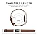 iGK Leather Replacement Bands Compatible for Fitbit Charge 2, Genuine Leather Wristbands Coffee Brown with Metal Connectors