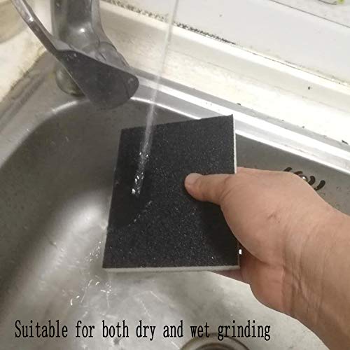 Double Sided Sanding Sponge Sanding Block Pad Grit 2 Fine 2 Medium 2 Coarse Great for Kitchen Drywall Metal Wood Paint Washable and Reusable 6 PCS - Thumbnail 3