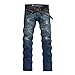Zehui® Classic Men Stylish Designed Straight Slim Fit Trousers Casual Jeans Pants