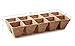 Planters' Choice Jiffy Seed Starter Pots Trays, Biodegradable Peat, 6 Pack / 60 Cells + 10 Bamboo Plant Markers