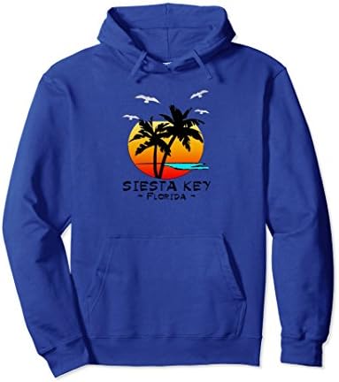 Unisex SIESTA KEY FLORIDA TROPICAL BEACH GIFT HOODIE Medium Royal Blue