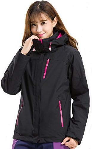 Women Heated Jacket Sports Outdoor USB Intelligent Wind Breaker Hooded Jacket Detachable Hoodie for Hiking Skiing Climbing