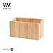 MobileVision Bamboo Caddy Add-On for File Folder Desktop Organizers; Compartment & storage space fits pens, pencils, keys, & other stationary items