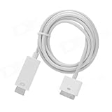 1080P 30 Pin Dock Male to HDMI Male Adapter Cable for iPhone Ipad Itouch- White