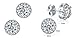 Outop Stud Earrings for Women18K White Gold Plated Round Cubic Zirconia Stainless Steel Anti-Allergy Earrings