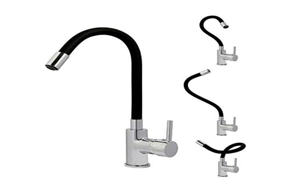 Rousseau Sanitaire 4060589 KØBEN Sink Mixer Tap Memory Chrome Black
