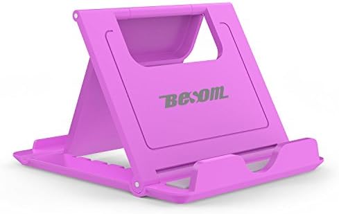 Besom Stand, Cell Phone Stand, Tablet Stand, Universal Foldable Multi-angle Desktop Holder for Smartphone. (Purple)