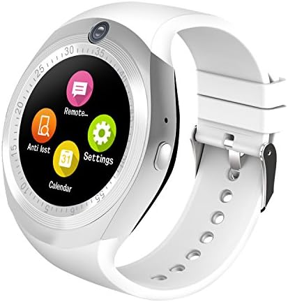 HOK Bluetooth Smart Watch Round Smartwatch with Camera SIM Card Pedometer Analysis Sleep Monitoring Slot Compatible with Samsung LG HTC Google Xiaomi Android Smart Phones for Women Men Kids