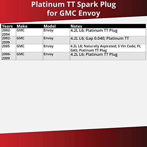 Amazon Com 6 Pc Denso Platinum Tt Spark Plug For Gmc Envoy 4 2l L6 2002 2009 Tune Up Kit Automotive