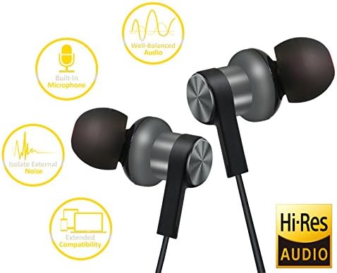 In-Ear Headphones, Earbuds with Microphone, Noise Isolating Earphone，Earbud Headphones Compatible with Apple IOS&amp; Android by KWORLD