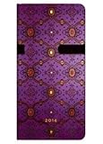 French Ornate Violet - 2014 Paperblanks Weekly Planner (Slim 3.5 x 7 Horizontal)