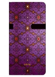 French Ornate Violet - 2014 Paperblanks Weekly Planner (Slim 3.5 x 7 Horizontal)