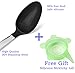 Bizanzzio Stainless Steel & Silicone Cooking Spoon in Black Mixing Utensil