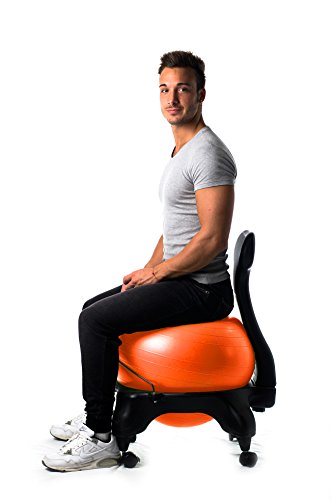 Kikka-Active-Chair-arancione-sedia-ergonomica-con-pallone-gonfiabile