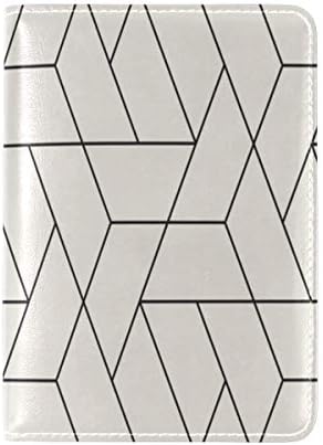 Passport Cover Case Solid Geometry Simple And Rational Cool Leather&microfiber Multi Purpose Print Passport Holder Travel Wallet For Women And Men 5.51x3.94 In