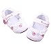 DZT1968® Baby Girl Soft Sole White Floral Floor Socks Shoes Boots Prewalker (0-18 Months)