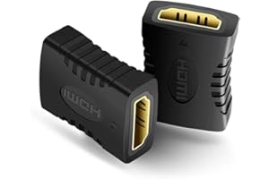 HDMI Coupler, HDMI Female to Female Adapter，HDMI Adapter Connector with 4K Ultra HD UHD 3D Full HD 1080p HDR