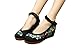 AvaCostume Womens Embroidery Flower Casual Oxfords Sole Party Dress Shoes, Black, 40