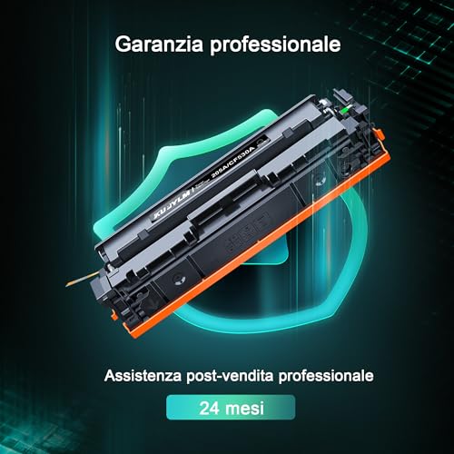 KUPYLM 205A CF530A Toner with Chip Compatible for HP 205A CF530A CF531A CF532A CF533A for HP Color Laserjet Pro MFP M180n M180nw M180fw M181n M181fw, M154a M154nw (Black Cyan Magenta Yellow, 4-) [[