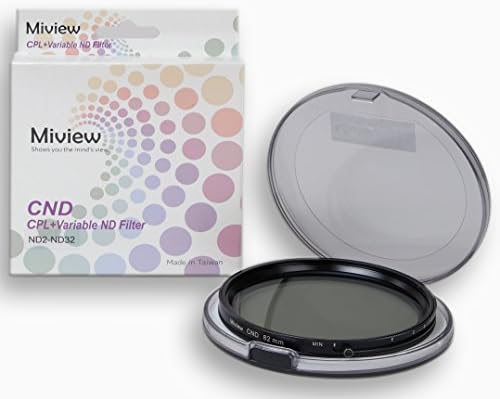 Miview ND Filter CPL Polarizer Filter 2 in 1 Filter for Professional Camera Lenses (58mm) - Adjustable Variable ND Neutral Density &amp; Polarizing Filter