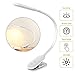 Wobrikosee LED Desk Lamp, Rechargeable Clip On Light with 30 Mins Timer, Touch Switch, White Color, Modern Style, Energy-efficient, Cordless, Desk Lamp