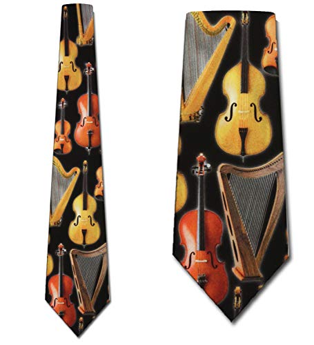 String Instruments Tie Mens Neckties by Three Rooker - Thumbnail 4