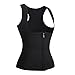 Sauna Vest Suit Neoprene Trainer Top Sweat Slimming Shirt for Weight Loss Workout (3XL, Black)