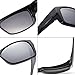 CAXMAN Polarized Fit Over Glasses Sunglasses for Prescription Glasses, Small Size, Black Frame with Grey Lens, 100% UV Protection