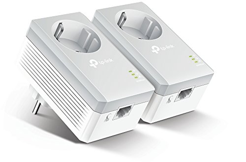 TP-Link Powerline Adapter Set TL-PA4010P KIT(600Mbit/s, mit Steckdose, 100Mbit/s-Ethernet-LAN, Kompatibel mit allen HomePlug AV/AV2 Powerline Adaptern, schnelle Datenübertragung über die Stromleitung)