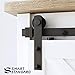 SMARTSTANDARD 5FT Mini Sliding Barn Door Hardware Track Kit -Super Smoothly and Quietly -for Double Opening Cabinet, TV Stand, Closet, Window -Fit 15