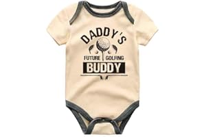 KiddiePro Daddy's Golfing Buddy Baby Clothes Future Little Golfer Bodysuit Golf Lover Enthusiast Fan Romper New Mom Dad Gift 