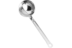 DIYEAH Stainless Steel Soup Ladle with Filter Spoon Large Capacity Oil Separator Scoop Dual-Purpose Kitchen