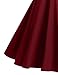 GownTown Womens 1950s Cape Collar Vintage Swing Stretchy Dresses Red