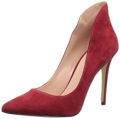 dark red suede heels