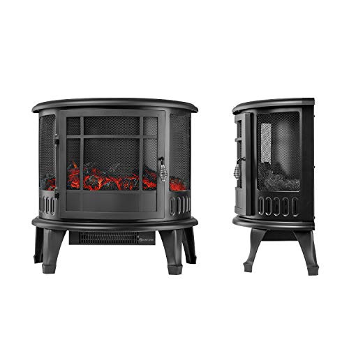 AuAg Electric Fireplace, Wood Stove Heater Freestanding, 1500W Log