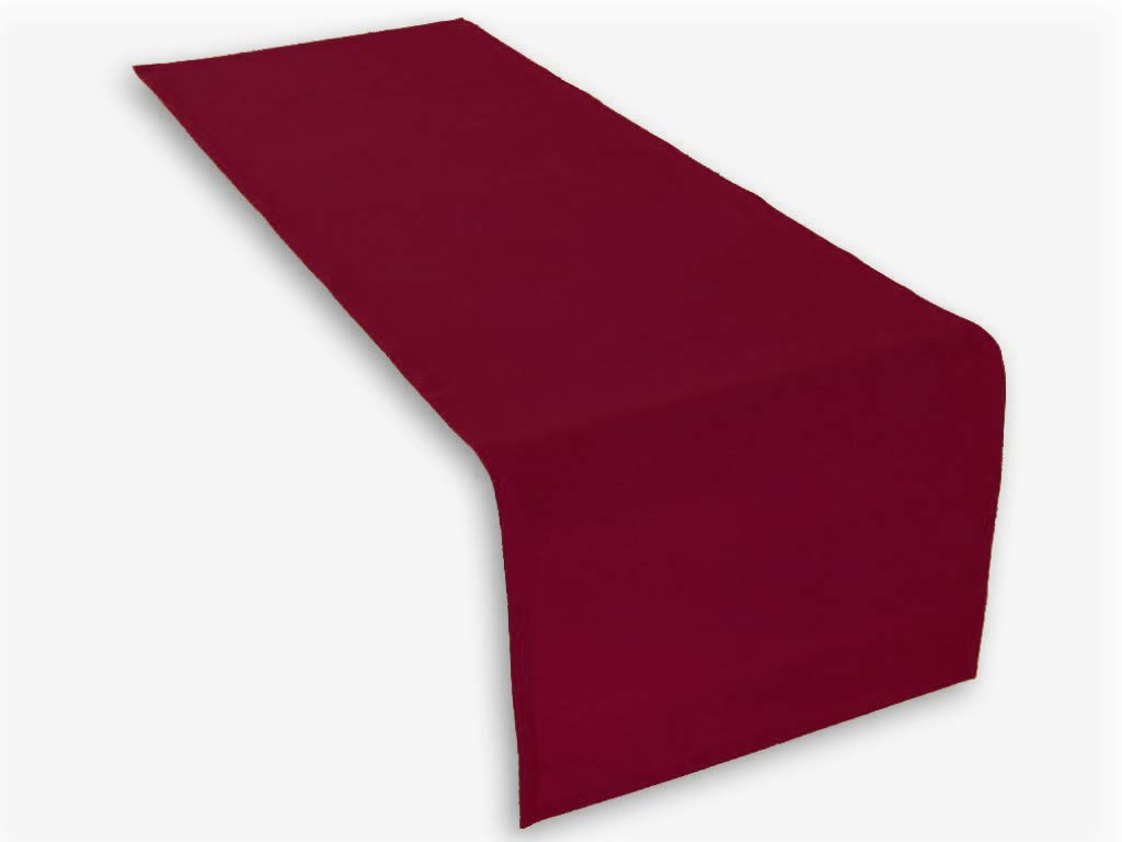 Lemos Home Cotton Table Runner 45 x 150 mm, Wine red, 45x150 cm