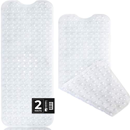 Sierra Concepts 2Pack Bath, Shower, Tub Mat Clear (39x16) Non Slip