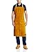 IRONCAT 7010 Split Cowhide Leather Bib Apron - 24 in. x 42 in. Heat Resistant Safety Wear in Golden Yellow for Welding. Safety Apparel