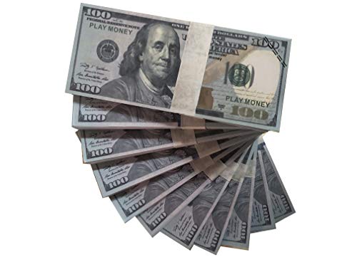 Paper Money Movie Prop Money Full Print 2 Sided Realistic Money Stacks 
