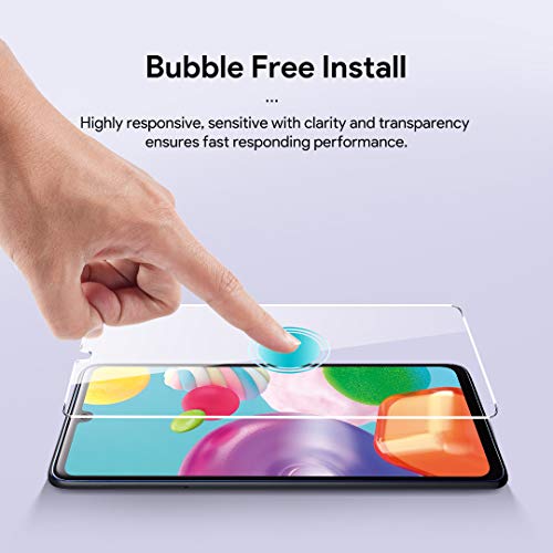 [2+3 Pièces] LϟK Verre Trempé Compatible avec Samsung Galaxy A41 avec 2 Pièces Protection Écran + 3 Pièces Caméra Arrière Protecteur - sans Bulles Ultra Dureté Empreintes Digitales de Support