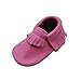 Mejale Baby Soft Soled Leather Moccasins Tasssel Slip-on Infant Toddler Shoes Pre-walker,pink,3-6 months