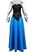 SIDNOR The Little Mermaid Ariel Cosplay Costume Princess Party Dress Ball Gown Outfit