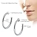 BodyJ4You 6PC Nose Screw Hoop Ring Bone Stud 20G Surgical Steel CZ Nostril Girl Women Piercing Jewelry