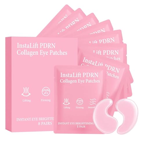 Nigwedete InstaLift PDRN & Bio-Collagen Eye Patches丨Instant Brightening & Firming丨Reduce Dark Circles, Puffiness & Wrinkles丨Niacinamide, Caffeine & Hyaluronic Acid丨Korean Eye Care Plan (8 Pairs)