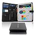 Novathink Portfolio Padfolio Binder Folder -Removable 3 Ring Leather Document Organizer, Business Card, Legal File, Interview Notepad Pad Folio, Resume Holder, Professional Men/Women Work Planner Case