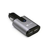 Fast Dual USB Car Charger / Adapter - Works w/ Apple iPad, iPhone 4 to 7 Plus, HTC, Nexus, Samsung Galaxy, Note Tab, LG Cell Phones & Accessories and More. [Black]