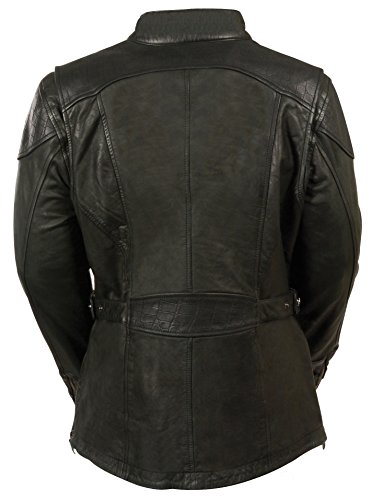 Milwaukee Leather Women's 3/4 Gator Jacket (Black, Medium)